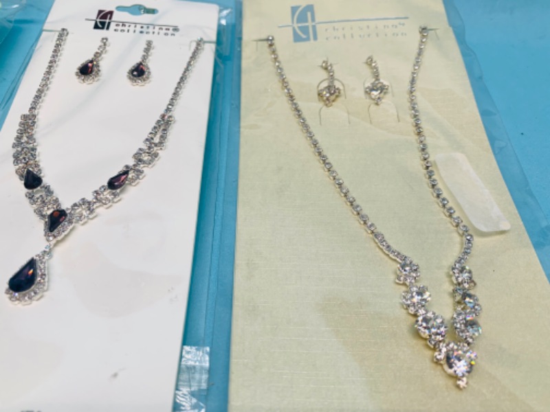 Photo 2 of 803246…3 fashion jewelry sets in packages necklace and pierced earrings sets 