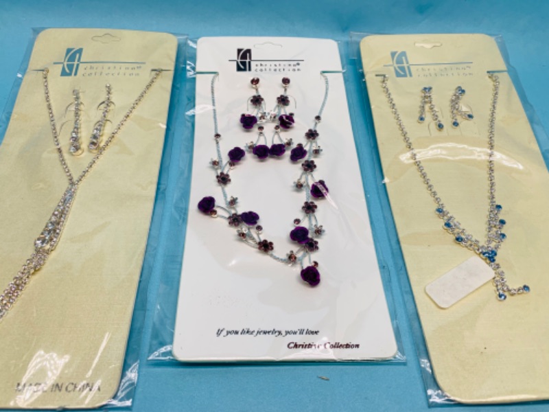 Photo 1 of 803247…3 fashion jewelry necklace and pierced earrings sets in packages 