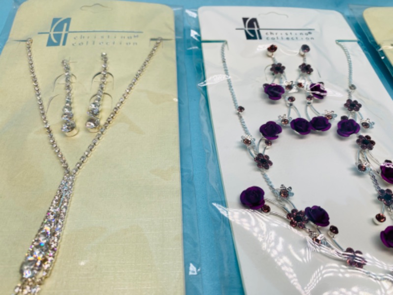 Photo 1 of 803247…3 fashion jewelry necklace and pierced earrings sets in packages 