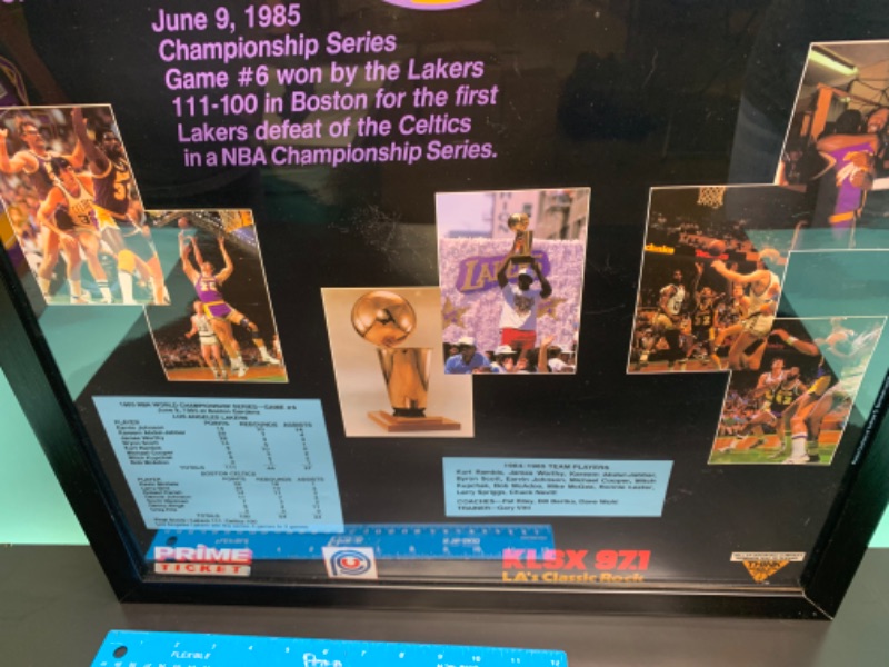 Photo 2 of 803267…Los Angeles Lakers game of the decade lite beer laminated poster 1985