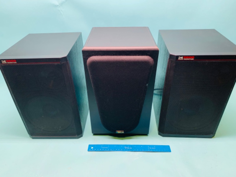 Photo 4 of 803274…2 RSL 2600 mini monitor3-way  and KLH basebite II subwoofer speakers 