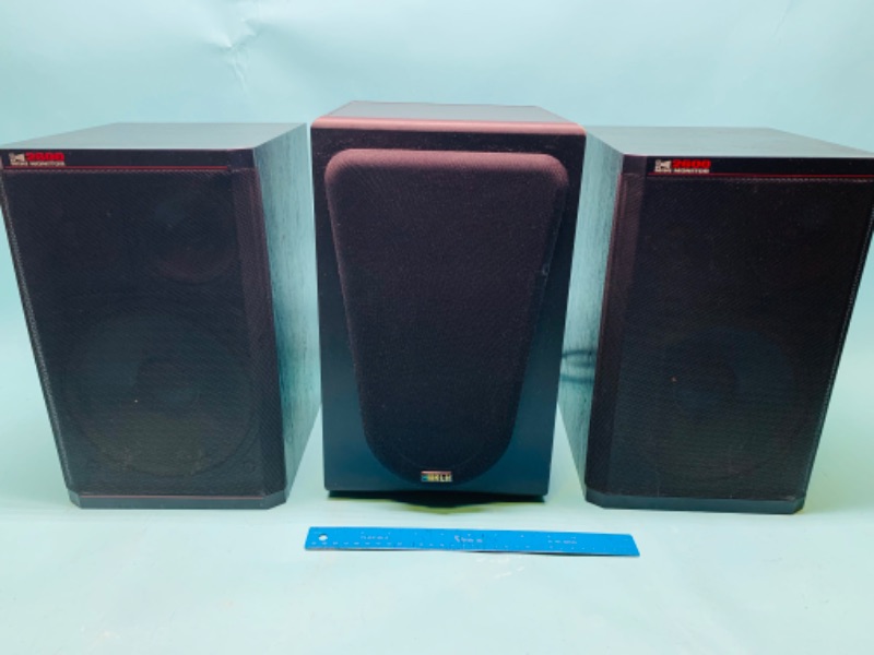 Photo 1 of 803274…2 RSL 2600 mini monitor3-way  and KLH basebite II subwoofer speakers 