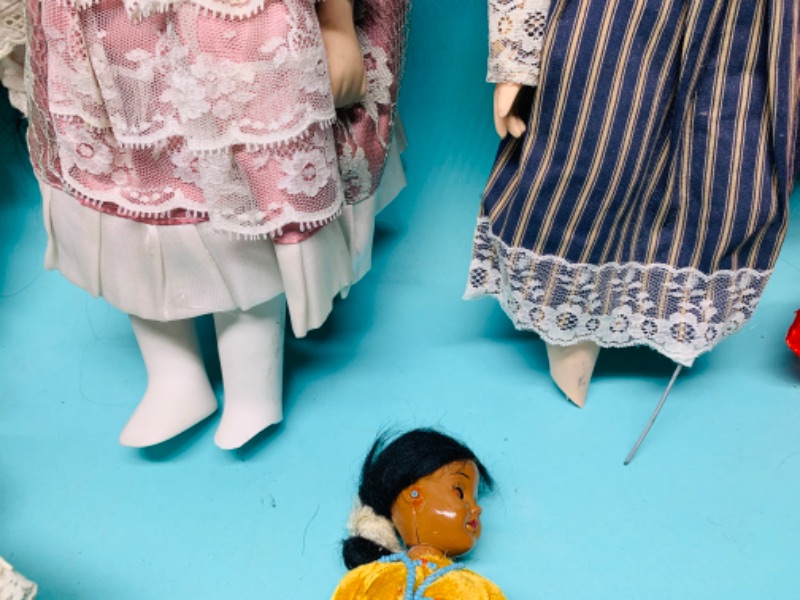 Photo 3 of 803280…vintage dolls- most porcelain- some broken feet and dusty