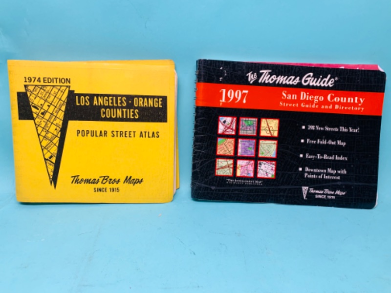 Photo 1 of 803286…vintage Los Angeles street atlas and San Diego street guide books