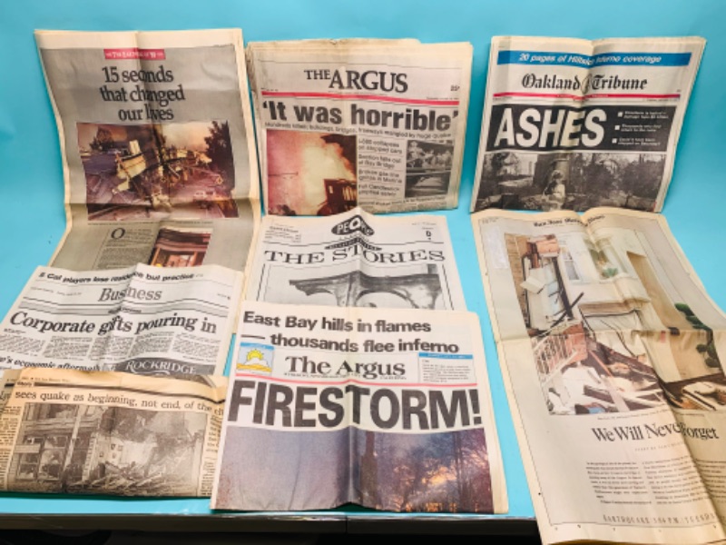 Photo 1 of 803289…vintage California earthquake and fire newspapers 