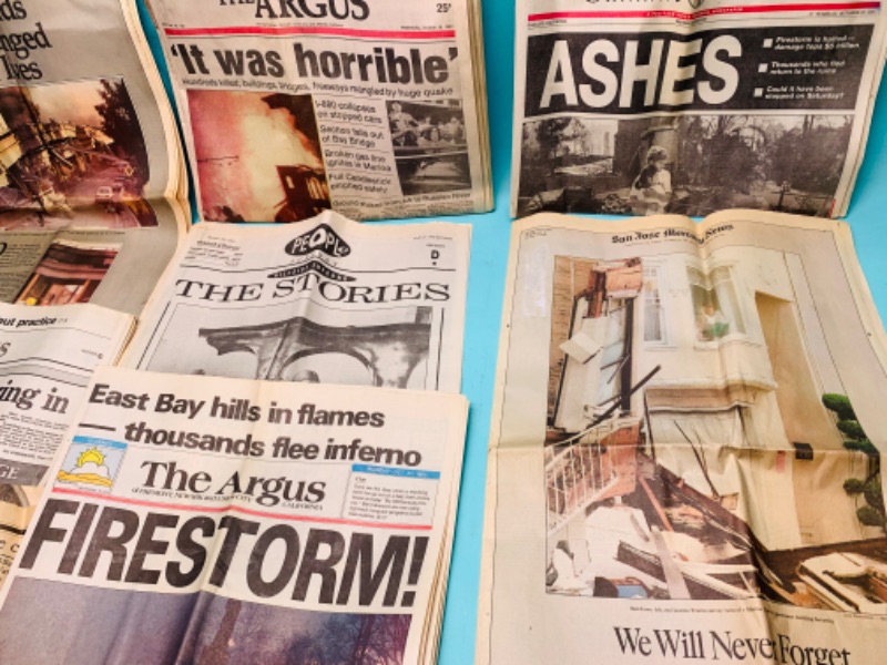 Photo 3 of 803289…vintage California earthquake and fire newspapers 