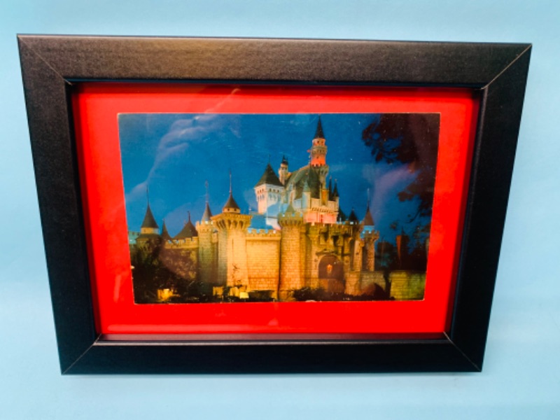 Photo 1 of 803303…vintage 1955 Disneyland post card in frame 