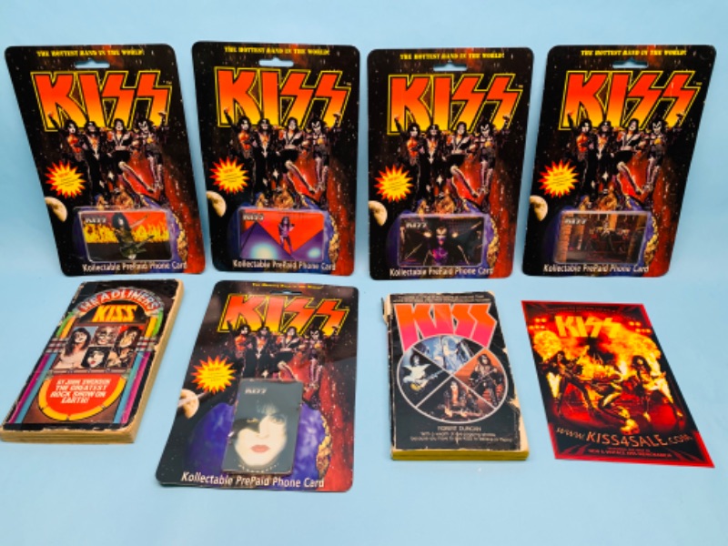 Photo 1 of 803316…kiss collectible books and phone cards in packages 