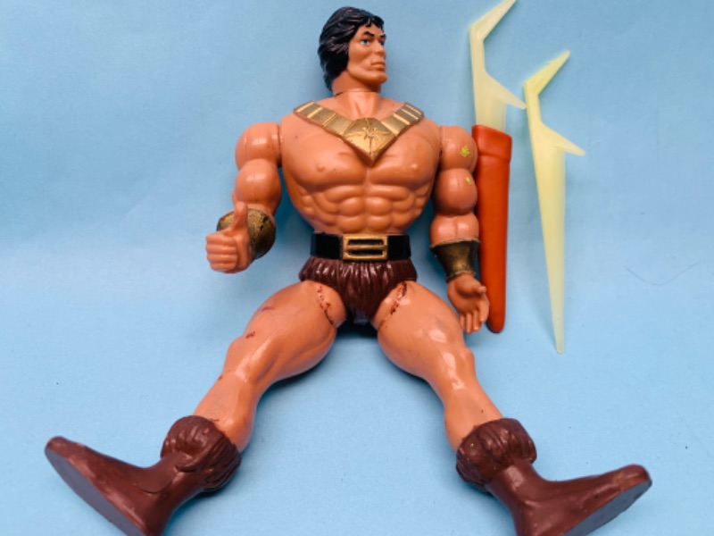 Photo 1 of 803327…vintage 1983 John Blackstar filmation  figure with weapons 