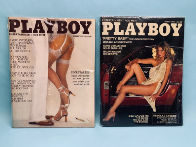 Photo 1 of 803347…adults only- vintage 1978 playboy magazines in plastic sleeves 