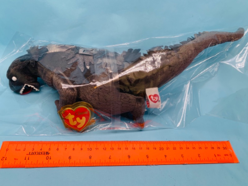 Photo 1 of 803350…TY beanie baby Godzilla in plastic bag 