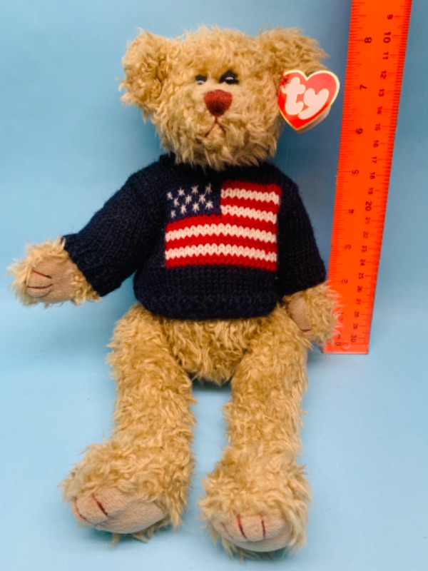 Photo 1 of 803353…large TY beanie baby sweater bear