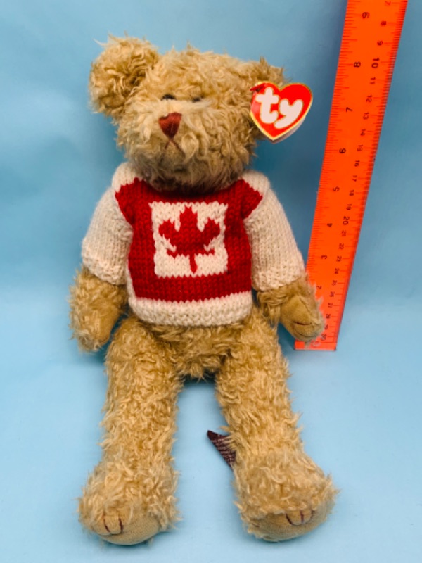 Photo 1 of 803354…large TY beanie baby sweater bear