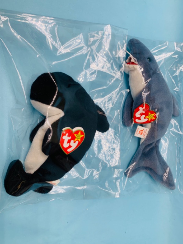 Photo 1 of 803356… 2 TY beanie babies in plastic bags 