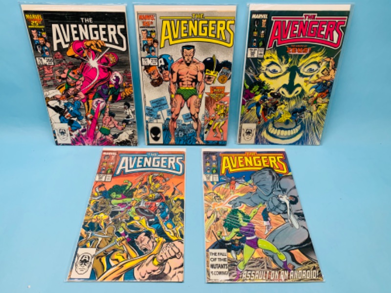 Photo 1 of 803384…5 vintage $.75 cent avengers comics in plastic sleeves 