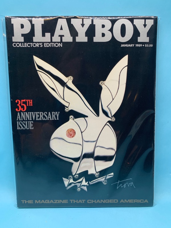 Photo 1 of 803393…adults only- vintage 1989 playboy magazine in plastic sleeve 