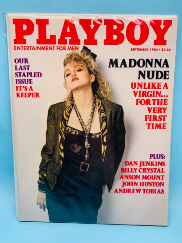 Photo 1 of 803403…adults only- 1985 playboy magazine featuring Madonna in plastic sleeve 