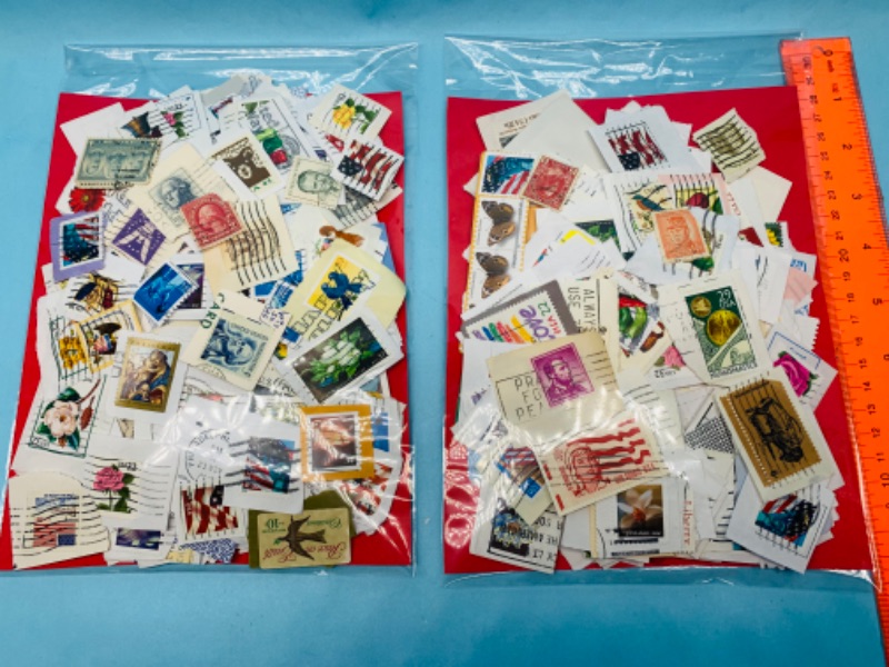 Photo 3 of 803417…hundreds of used stamps- see photos 