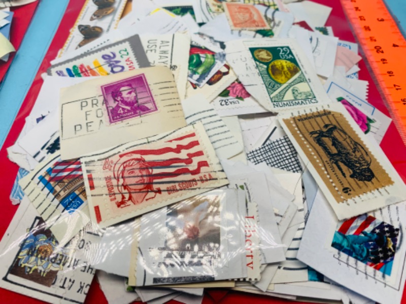 Photo 2 of 803417…hundreds of used stamps- see photos 