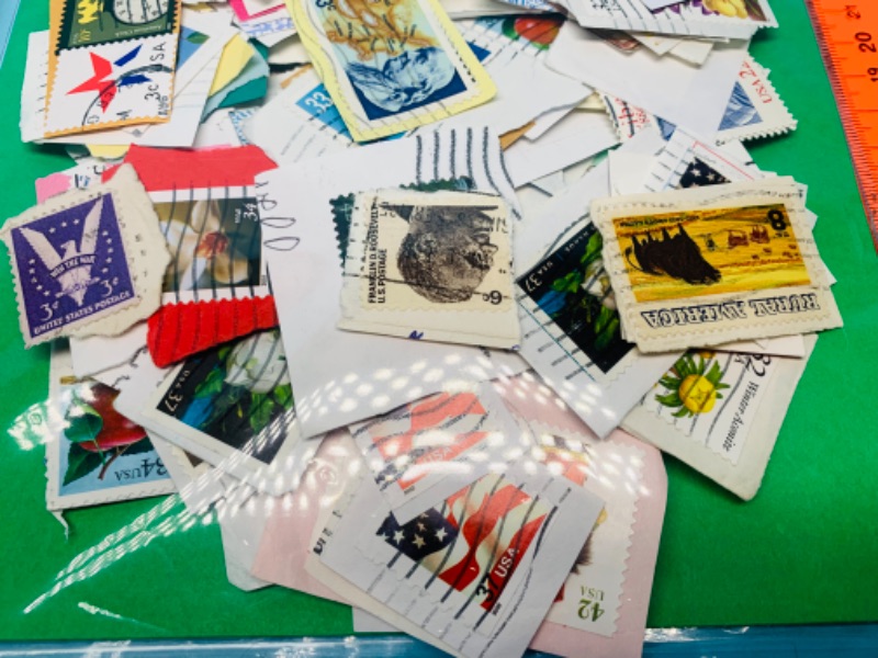 Photo 5 of 803418…hundreds of used stamps- see photos 