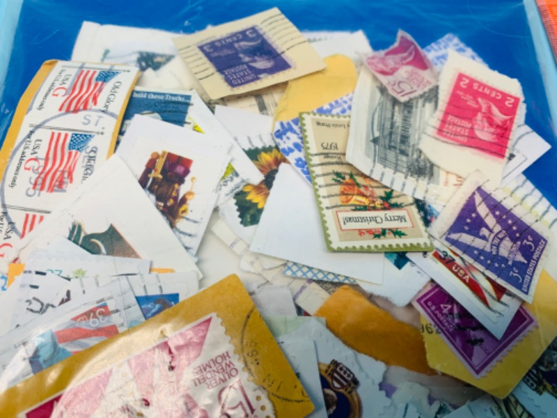 Photo 5 of 803419…hundreds of used stamps -see photos 