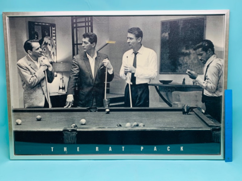 Photo 1 of 803423…large vintage framed poster on board of the Rat Pack  24 x 36