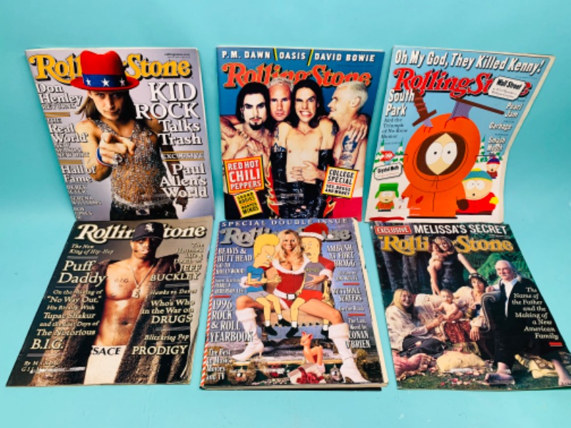 Photo 1 of 803429…6 vintage rolling stone magazines 