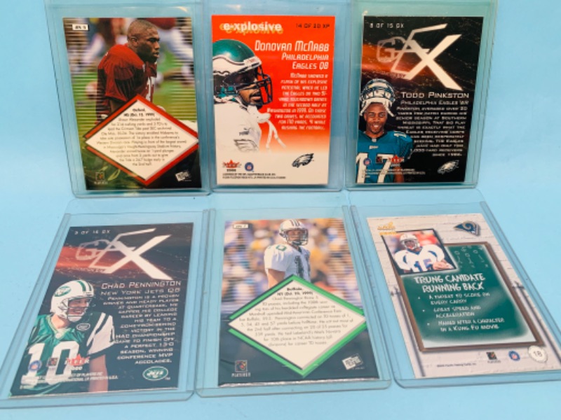 Photo 2 of 803439…6 collectible football trading cards in hard plastic sleeves 