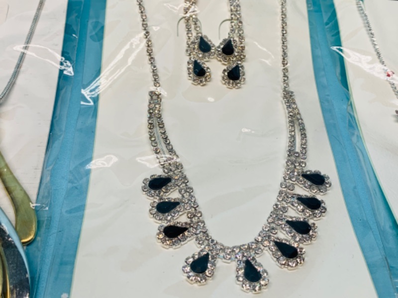 Photo 2 of 803461… 3 fashion jewelry necklace and pierced earrings sets in packages 