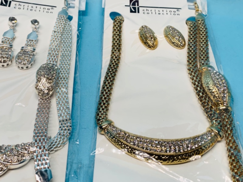 Photo 3 of 803462… 3 fashion jewelry necklace, bracelet, and pierced earrings sets in packages 