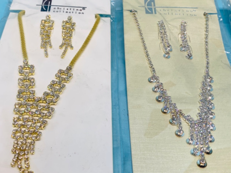 Photo 2 of 803463… 3 fashion jewelry necklace and pierced earrings sets in packages 