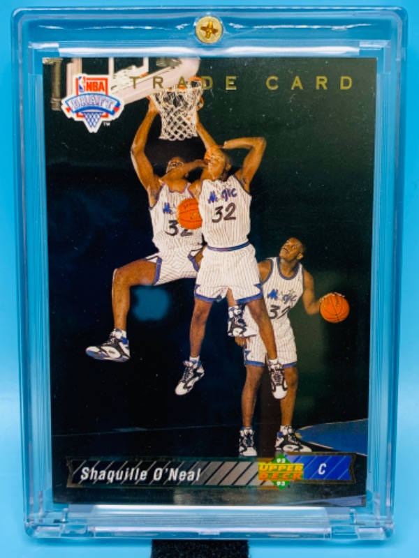 Photo 1 of 803465…upper deck Shaquille O’Neal rookie trade card 1B in hard plastic case