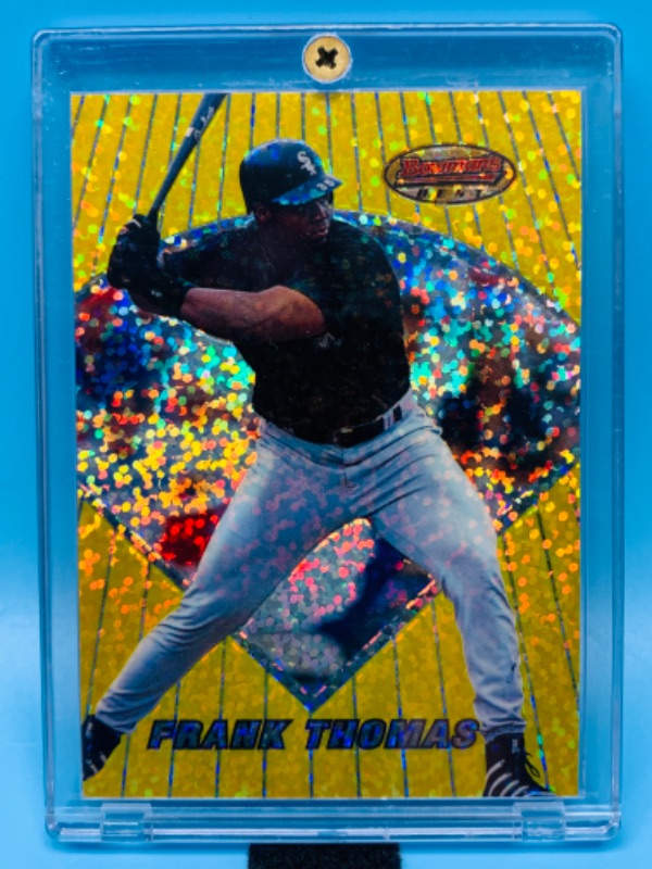 Photo 1 of 803468…bowman’s best Frank Thomas atomic refractor card BBP 13 in hard plastic case 