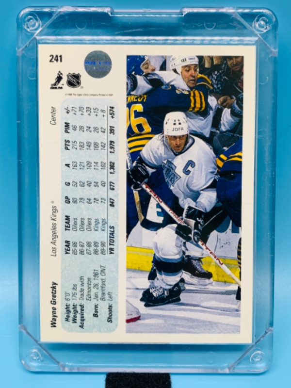 Photo 3 of 803470…rare error card Wayne Gretzky card 241 feet/ inches switched see photo - in hard plastic case 