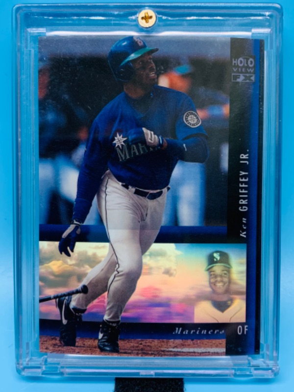 Photo 1 of 803471…holo view fx Ken Griffey Jr. card 12 blue in hard plastic case