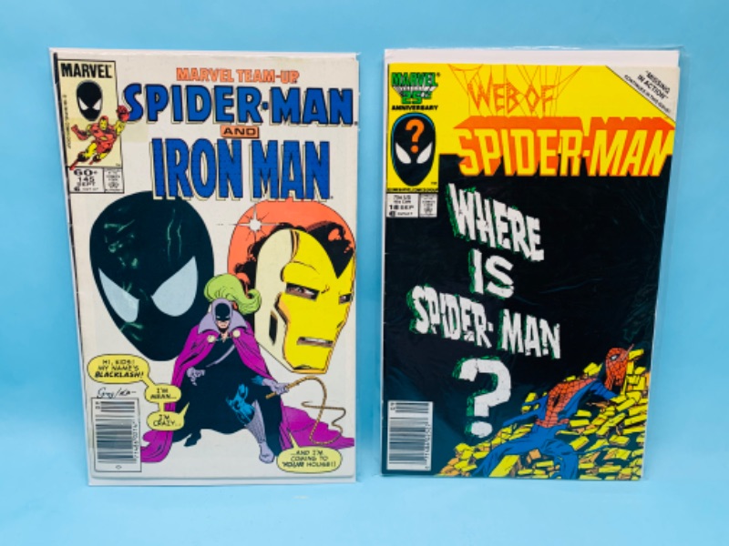 Photo 1 of 803494…2 vintage Spider-Man comics in plastic sleeves