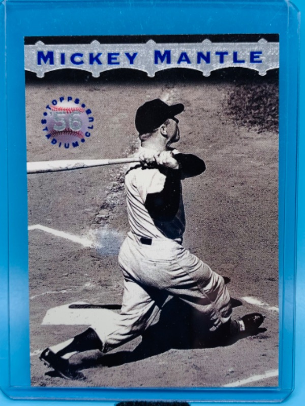 Photo 1 of 803524…1996 topps stadium club Mickey Mantle card in hard plastic sleeve 