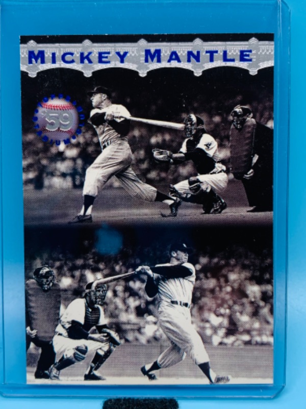 Photo 1 of 803525…1996 topps stadium club Mickey Mantle card in hard plastic sleeve 