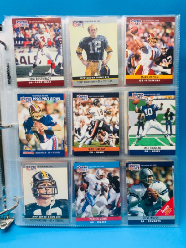 Photo 2 of 803560…216 nfl quarterback trading cards in binder- not all pages are photographed 