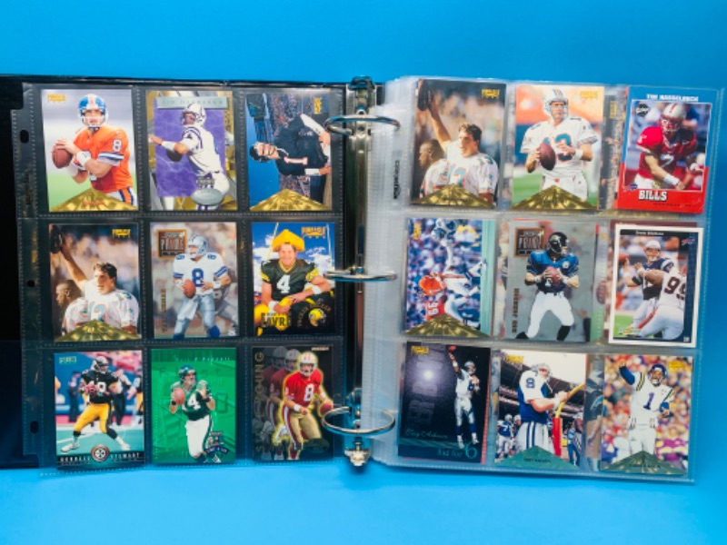 Photo 1 of 803560…216 nfl quarterback trading cards in binder- not all pages are photographed 