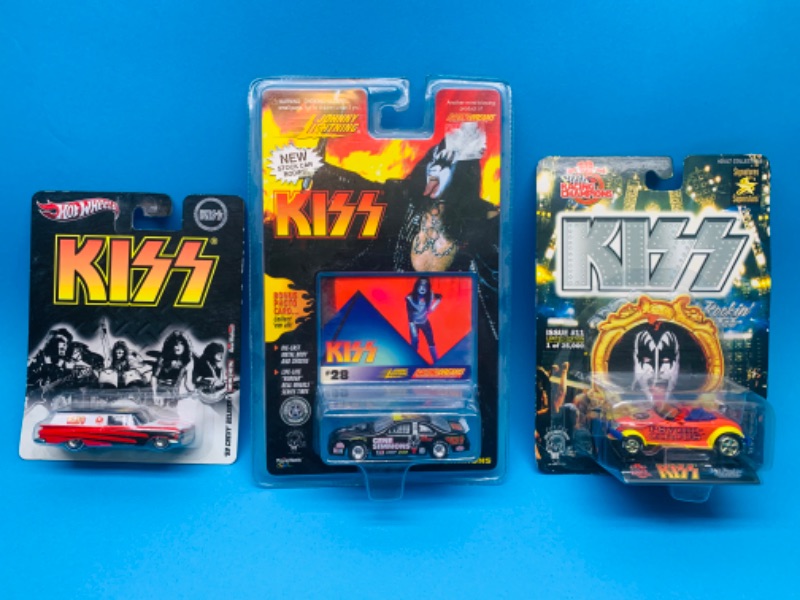 Photo 1 of 803565…3 kiss die cast cars in original packages- Johnny lightning, hot wheels, and racing champions 