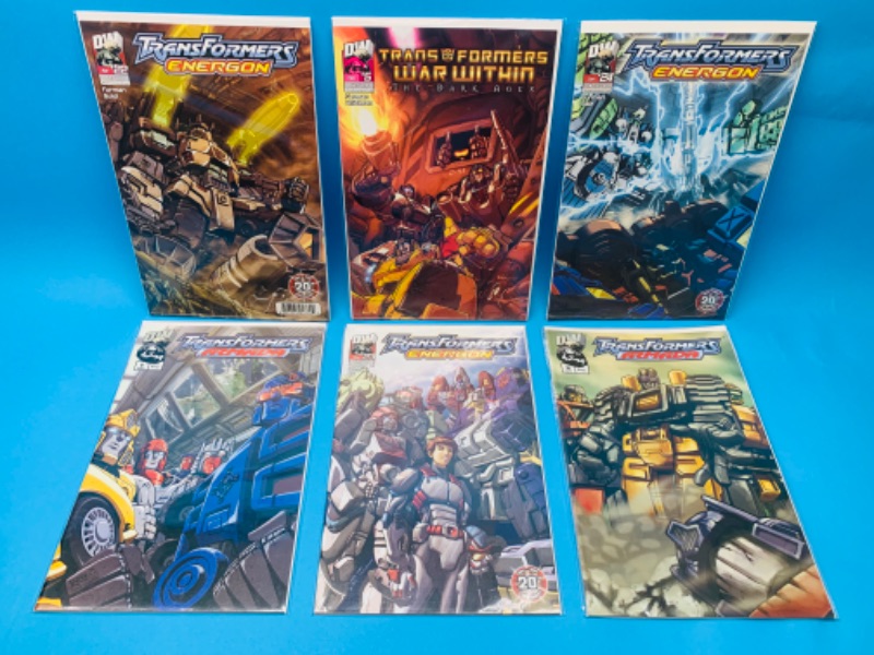 Photo 1 of 803567…6 transformers comics in plastic sleeves 