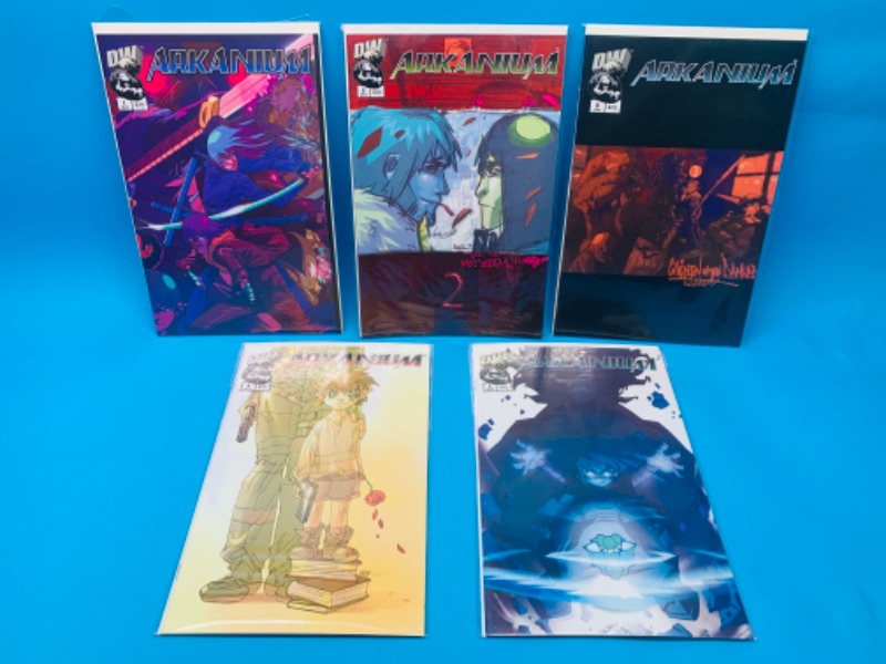 Photo 1 of 803571…arkanium comics #1-5 in plastic sleeves