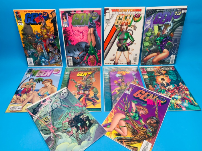 Photo 1 of 803572…10 gen 13 comics in plastic sleeves 