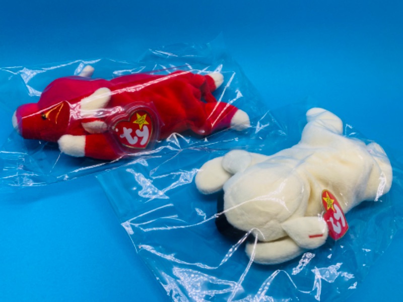 Photo 1 of 803575… 2 TY beanie babies in plastic bags 
