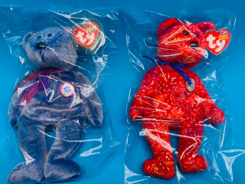 Photo 1 of 803582… 2 TY beanie babies in plastic bags 