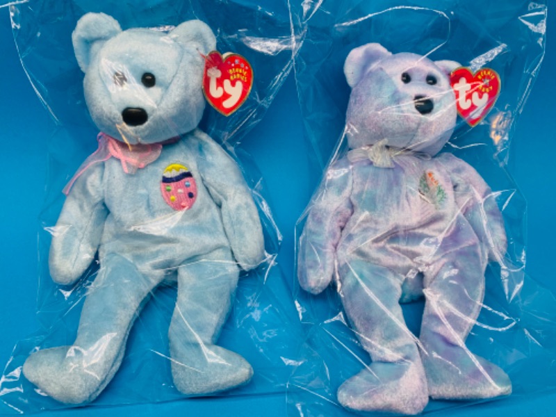 Photo 1 of 803583… 2 TY beanie babies in plastic bags 
