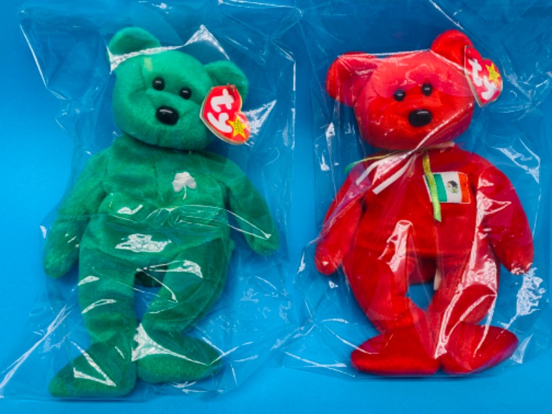 Photo 1 of 803584… 2 TY beanie babies in plastic bags 