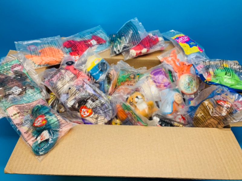 Photo 1 of 803633…75+Many duplicates vintage McDonald’s TY beanie babies and happy meal toys in packages 