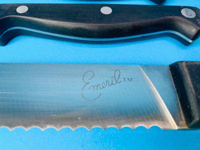 Photo 1 of 803643…10 used Emeril kitchen knives- some stains and scuffs